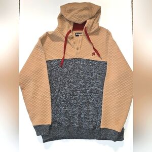 Hooey Quilted Tan and Red Hoodie